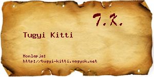 Tugyi Kitti névjegykártya
